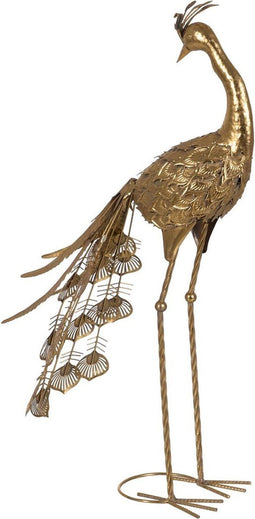 Decoratieve figuren Gouden Pauw 50 x 30 x 85 cm