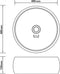 vidaXL - Wastafel - rond - 40x15 - cm - keramiek - matroze