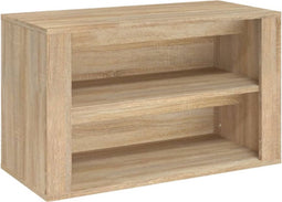 vidaXL - Schoenenrek - 75x35x45 - cm - bewerkt - hout - sonoma - eikenkleurig