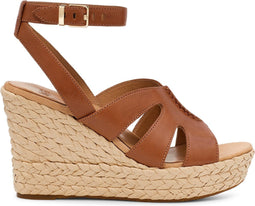 UGG Careena - Dames Sandalen met Sleehak 9,5 cm - Bruin - Maat 40