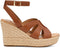 UGG Careena - Dames Sandalen met Sleehak 9,5 cm - Bruin - Maat 40