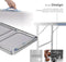 tectake® Campingtafel - Opvouwbaar - Weerbestendig - 75x55x60cm - Grijs