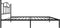 vidaXL - Bedframe - met - hoofdbord - metaal - zwart - 107x203 - cm