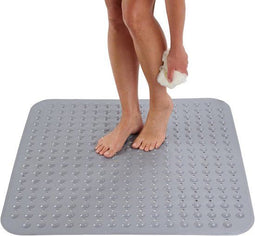 LUFT Douchemat - Antislip - 48 x 48 cm - Grijs - Met zuignappen