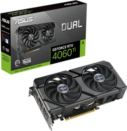 ASUS Dual NVIDIA GeForce RTX 4060 Ti EVO - Videokaart - 16GB GDDR6 - PCIe 4.0 - 1x HDMI 2.1 - 3x DisplayPort 1.4
