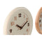 Muurklok Home ESPRIT Beige Natuurlijk Hout 30 x 5 x 30 cm (2 Stuks)