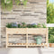 vidaXL - Tuinplanter - met - Rasters - 161x43x76 - cm - Massief - Grenenhout