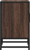 vidaXL - Nachtkastje - 40x31x50 - cm - bewerkt - hout - en - metaal - bruin - eikenkleur
