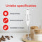 Kitchenwell Melkopschuimer - Handmatig - Inclusief RVS Houder & Garde - Wit