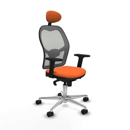 Jorquera Piqueras y Crespo 2D086N1 - Bureaustoel met hoofdsteun - Verstelbare hoogte ademend - Oranje