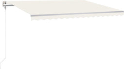 vidaXL - Luifel - automatisch - met - LED - en - windsensor - 450x350 - cm - crèmekleur