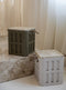 JENS Living opbergbox Daan - Metalen opbergbox poef - 70kg belastbaar - 30 x 30 x 34,5 cm - Groen