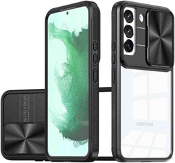 iMoshion Hoesje Geschikt voor Samsung Galaxy S22 Hoesje - iMoshion Camslider Backcover - Zwart