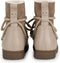 PS Poelman MIA - Dames Snowboots - Suède met schapenwol - Taupe