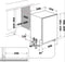 Whirlpool WIO 3T133 PLE - Inbouw vaatwasser - 14 couverts - 6th SENSE technologie - RVS