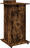 vidaXL - Lessenaar - met - wielen - en - lade - 55x55x107 - cm - hout - gerookt - eiken