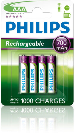 Philips R03B4A70/10 - Batterij Ni-MH 700mAh - Wit