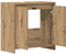 vidaXL - Wastafelkast - 60x33x60 - cm - bewerkt - hout - artisanaal - eikenkleurig