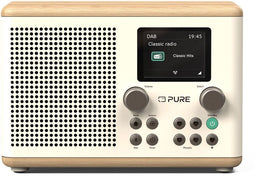 Pure Classic H4 - DAB+ Radio - 10W Bluetooth - Wit/Eiken