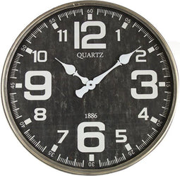 Countryfield - Grote wandklok rond Louis L - 60cm - Oudgrijs