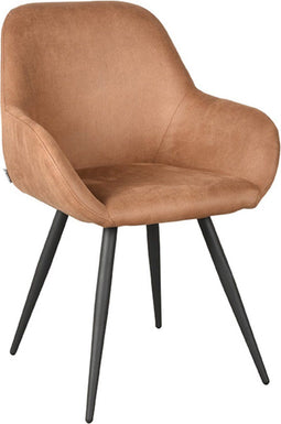LABEL51 Fender Eetkamerstoel - Bruin - Microfiber