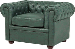 Fauteuil CHESTERFIELD Kunstleer Groen