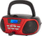 AIWA Bluetooth Radio CD-Speler – Werkt op Stroom en Batterijen – Rood