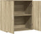 vidaXL - Dressoir - 79x38x80 - cm - bewerkt - hout - sonoma - eikenkleurig