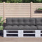 vidaXL - Palletkussens - 2 - st - stof - antracietkleurig