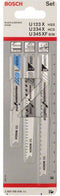 Bosch 2 607 010 516 - Decoupeerzaagbladenset - 3-delig - Voor hout kunststof en metaal (3 stuks)