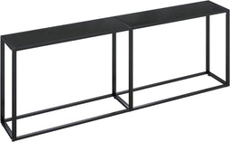 vidaXL - Wandtafel - 220x35x75,5 - cm - gehard - glas - zwart