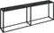 vidaXL - Wandtafel - 220x35x75,5 - cm - gehard - glas - zwart