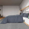 vidaXL - Dekbedovertrekset - 155x220 - cm - katoen - antracietkleurig