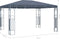 vidaXL - Prieel - met - LED-lichtslinger - 400x300 - cm - antracietkleurig