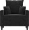 Fauteuil 60 cm fluweel zwart