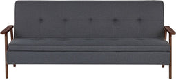 TJORN - Slaapbank - Donkerhout/Donkergrijs - Polyester