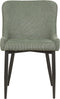 EVERLY - Eetkamerstoel set van 2 - Groen - Polyester