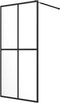 vidaXL - Inloopdouchewand - 100x195 - cm - transparant - gehard - glas