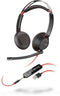 Plantronics Blackwire C5220 - Telefoonheadset - Noise Cancelling - Zwart/Rood