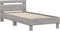 vidaXL - Bedframe - met - hoofdbord - en - LED - grijs - sonoma - eikenkleur - 75x190 - cm