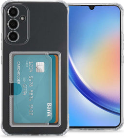 iMoshion Hoesje Geschikt voor Samsung Galaxy A34 (5G) Hoesje Met Pasjeshouder - iMoshion Softcase Backcover met pashouder 3.0 - Transparant