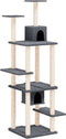 vidaXL - Kattenmeubel - met - sisal - krabpalen - 176 - cm - donkergrijs