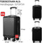 VAIVE XB-20 - Handbagage Koffer - 43L Lichtgewicht Trolley - Zwart
