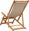 vidaXL - Strandstoel - inklapbaar - massief - eucalyptushout - en - stof - beige