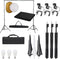 vidaXL - Fotostudioset - met - verlichtingsset, - achtergrond - en - reflector