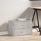 vidaXL - Kast - met - 2 - lades - 60x31x40 - cm - bewerkt - hout - betongrijs