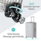 Voyagoux® - Reiskoffer set - 3 stuks - S/M/L - Zilver (3 stuks)