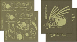 //DDDDD combiset 2 keukendoeken & 2 theedoeken Greenhouse olive