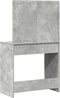 vidaXL - Make-uptafel - met - LED-verlichting - - - Beton - Grijs - 78,5x41x135 - cm