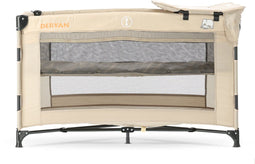 Deryan Luxe Campingbed - Inclusief transporttas en verschoonblad - Bodemverhoger - Cream